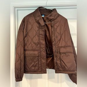 Old navy quilted brown jacket